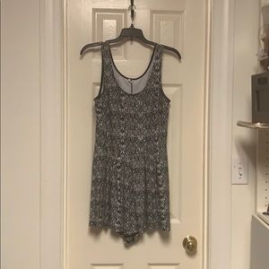 Black and White Print Romper